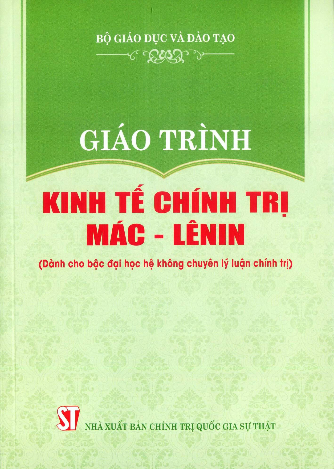 Bia sach Kinh tế chính trị Mác - Lênin